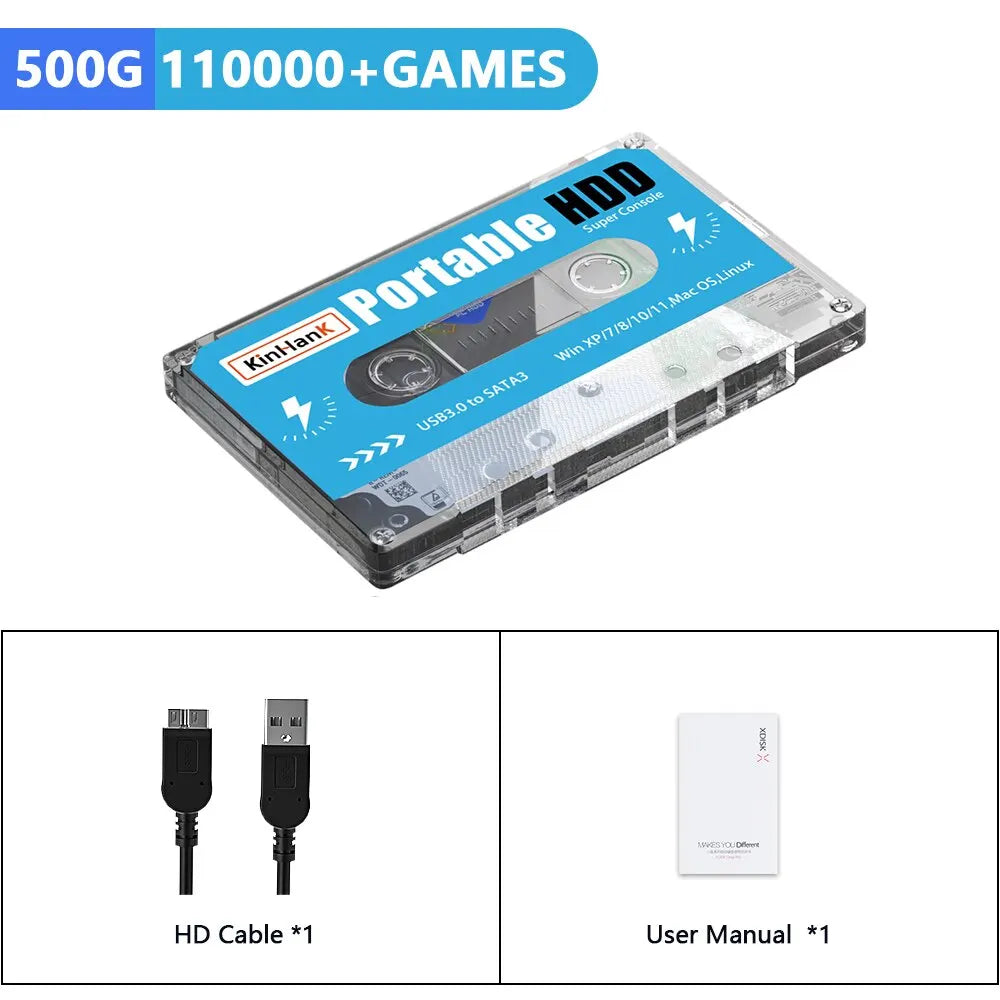 KINHANK Super Console 500G with 100000 Games