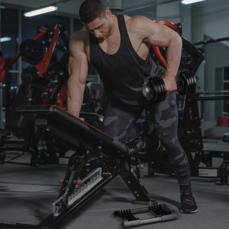 52 Pounds Adjustable Dumbbell for Strength Training