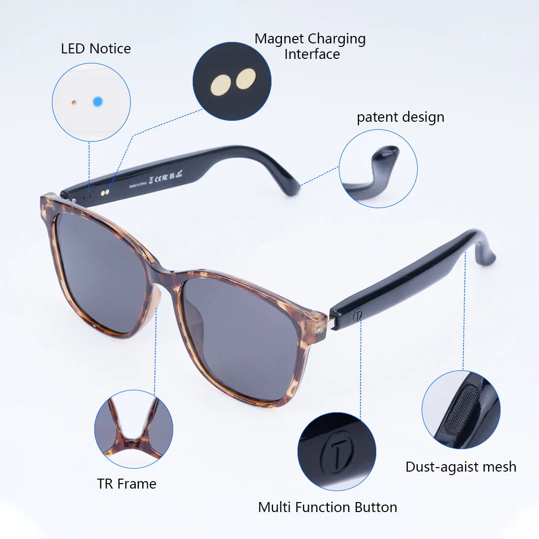 Wireless Smart Audio Glasses For Outdoor Sports