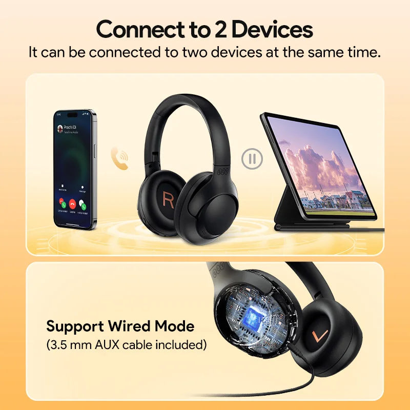 QCY H3 Wireless Headphones With Active Noise Cancellation