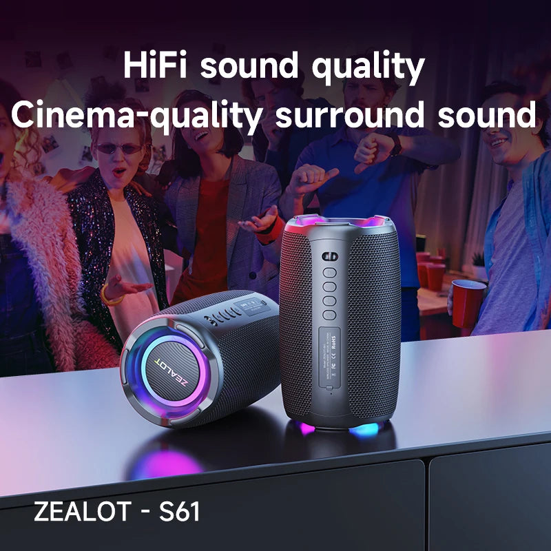Zealot S61 Waterproof Bluetooth Speaker for Outdoor Fun