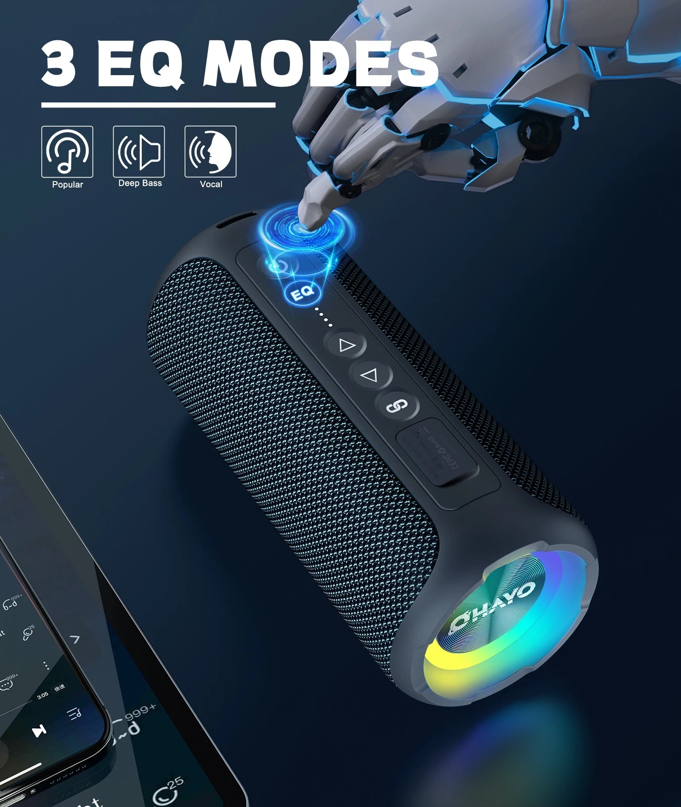 Ortizan 40W Bluetooth Speakers with Enhanced Bass