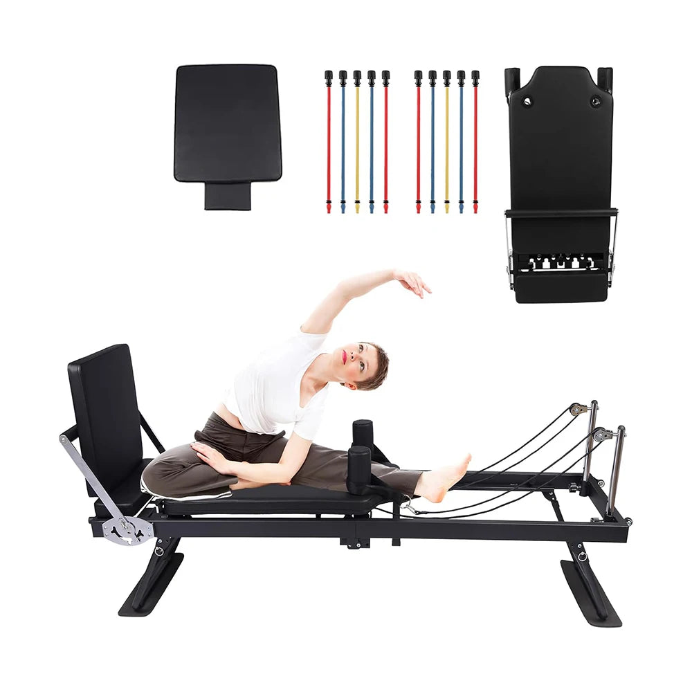 Foldable Pilates Reformer for Home Strength Training